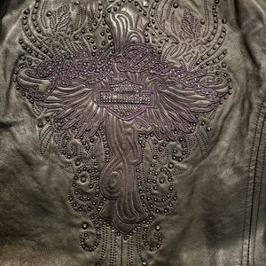 Womens leather harley davidson jacket